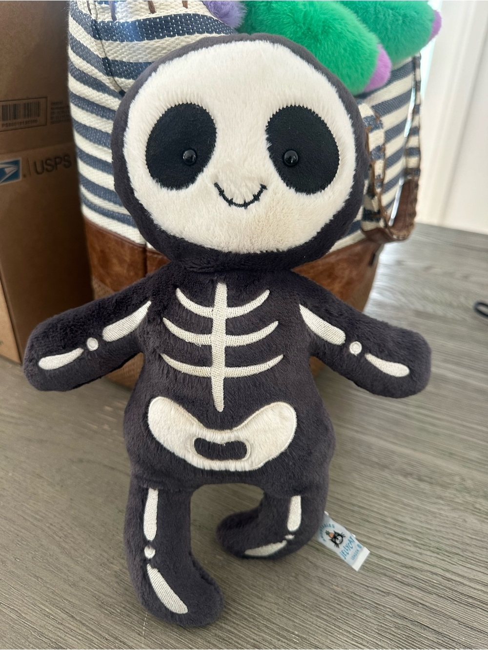 Jelly cat Skeleton Bob Plush Toy Soft , Halloween Limited Edition
